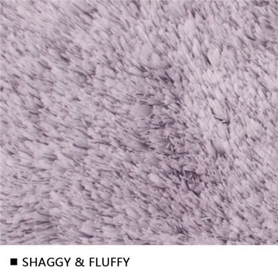 Tufted Shaggy Latex Backed Bath Mats Purple Toilet Mat